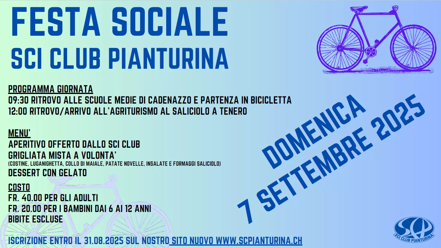Festa Sociale Domenica 7 Settembre 2025
